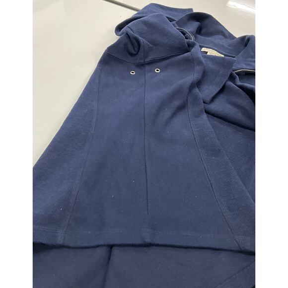 Women's Coldwater Creek 1/4 Zip Sweater 1X - 16W-18W Navy Knit Double Collared - Picture 8 of 9